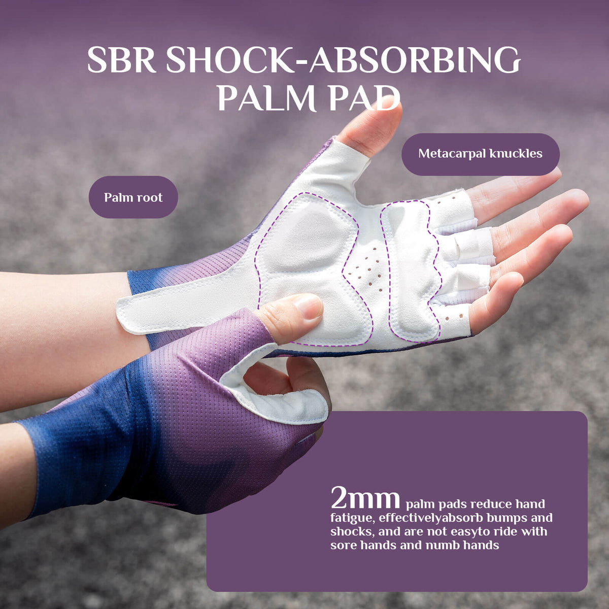 ROCKBROS Women's Padded Half-Finger Cycling Gloves