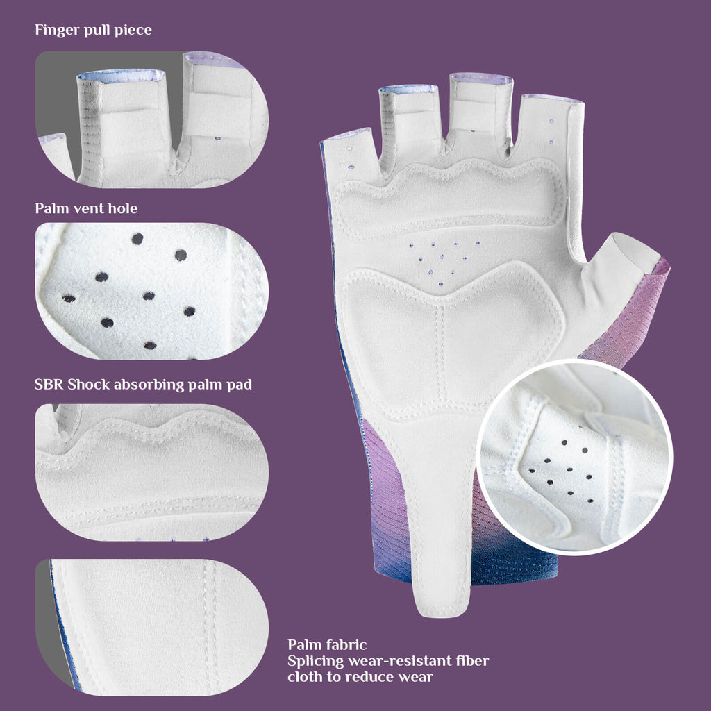 ROCKBROS Women's Padded Half-Finger Cycling Gloves
