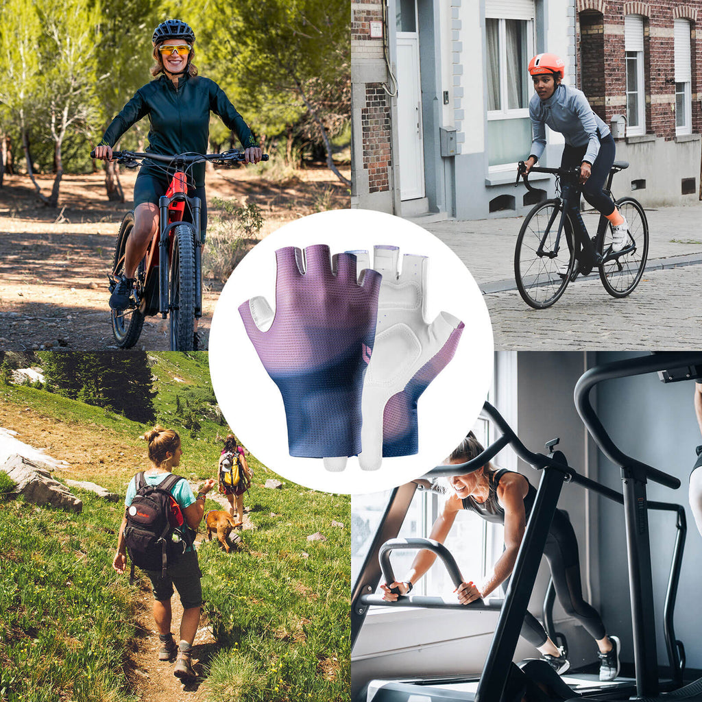 ROCKBROS Women's Padded Half-Finger Cycling Gloves
