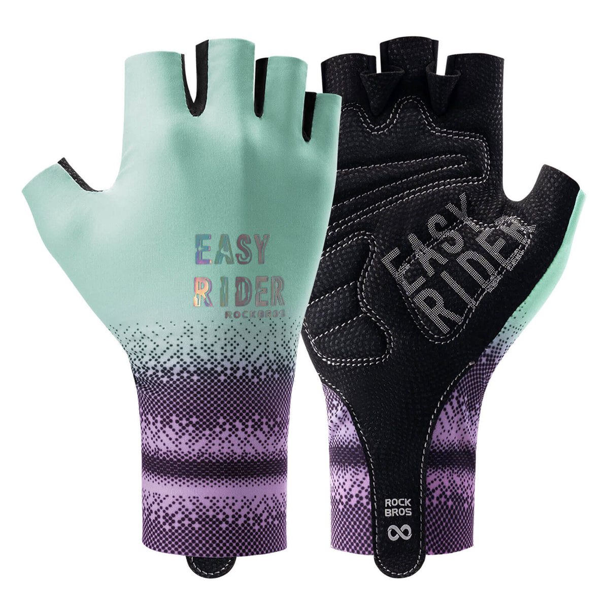 ROCKBROS Women's Gradient Half-Finger Cycling Gloves