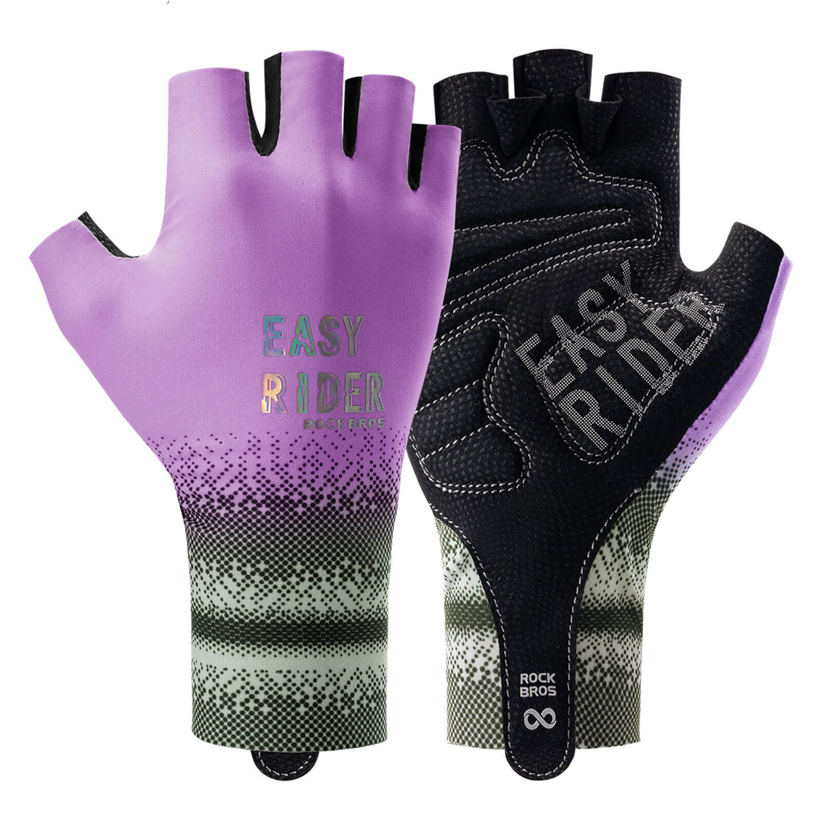 ROCKBROS Women's Gradient Half-Finger Cycling Gloves
