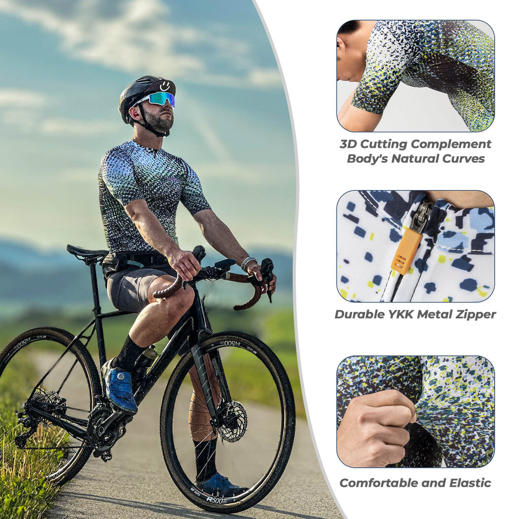 ROCKBROS Men's Camouflage Short-Sleeve Cycling Jersey