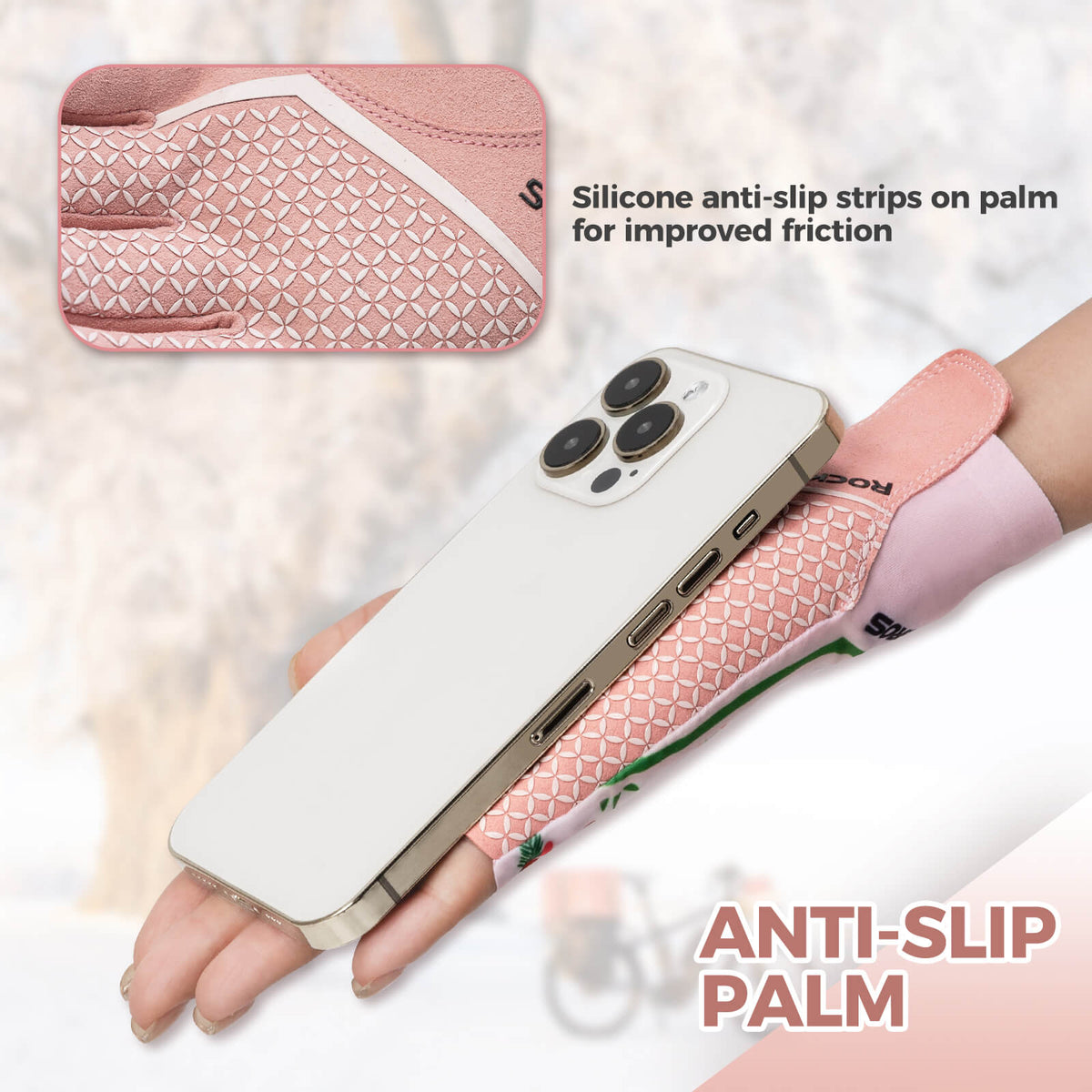 ROCKBROS Women's Summer Half-Finger Cycling Gloves