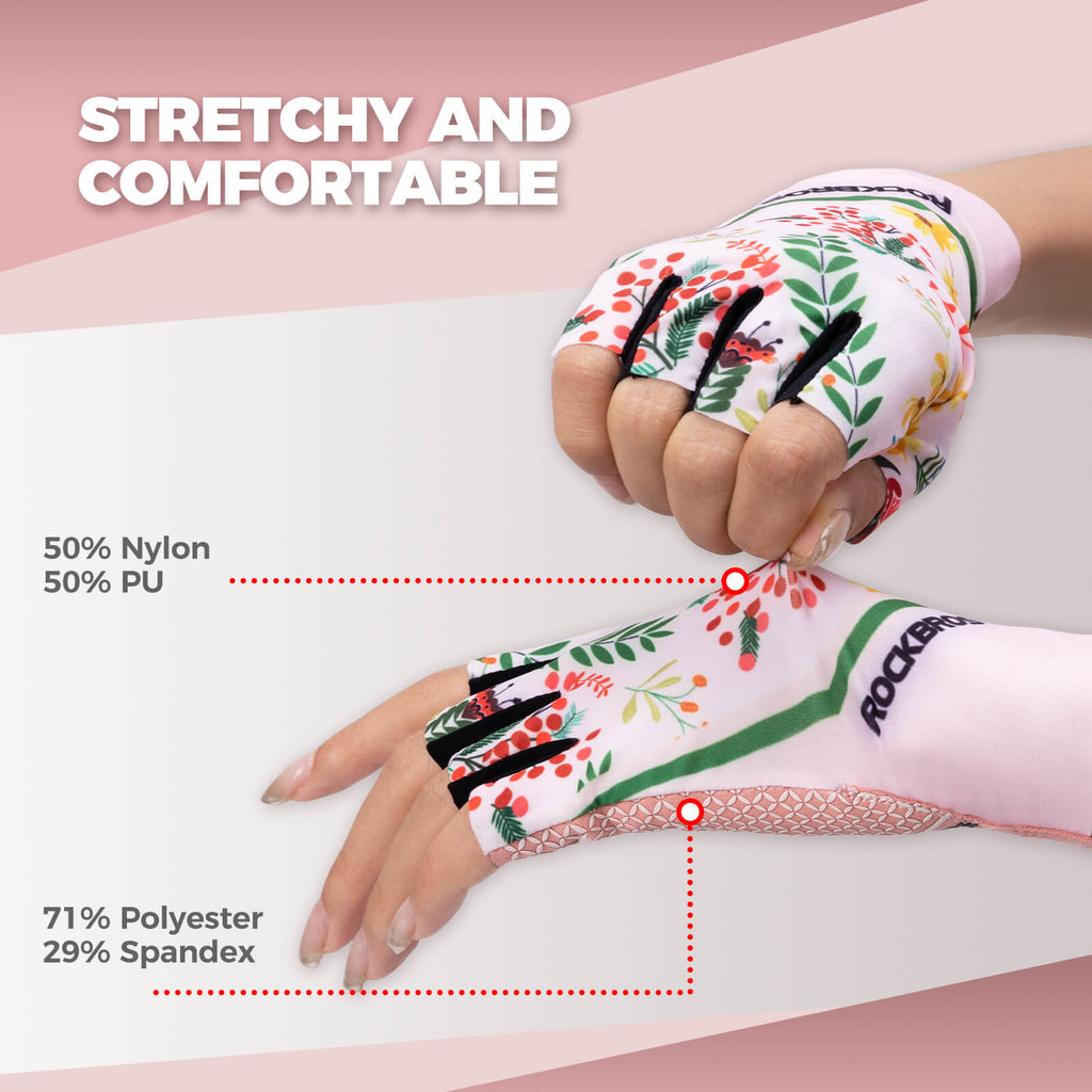 ROCKBROS Women's Summer Half-Finger Cycling Gloves