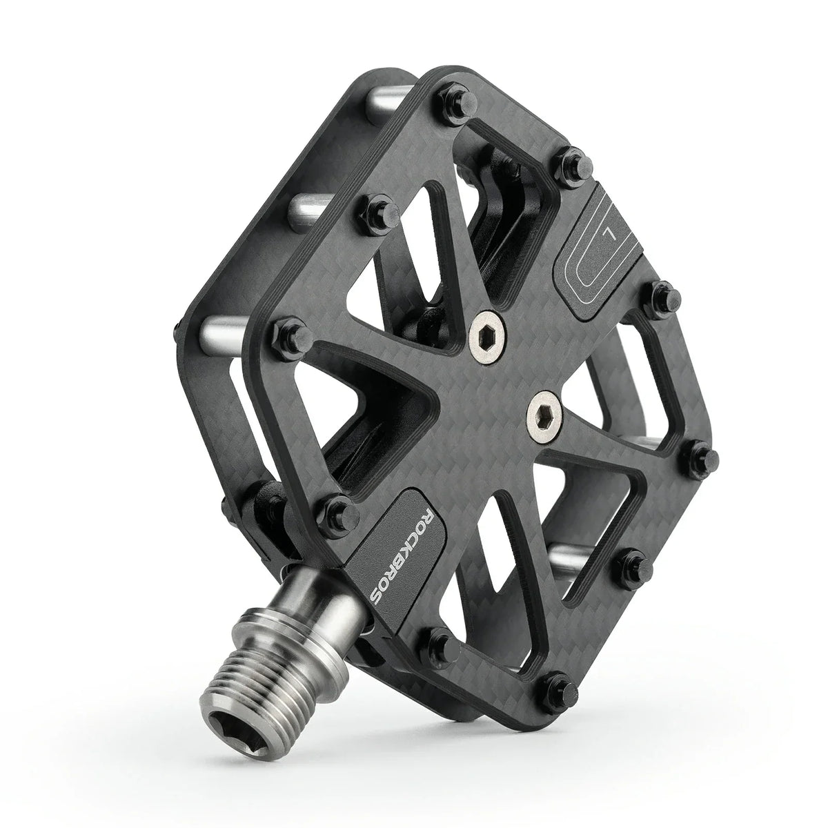 ROCKBROS Carbon Fiber Flat Pedals – 9/16-Inch