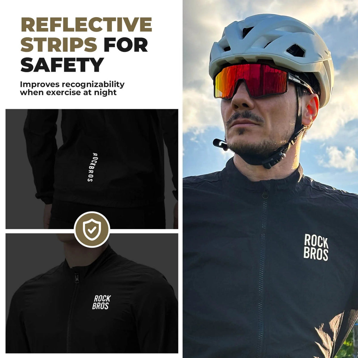 Foldable Long-Sleeve Cycling Windbreaker