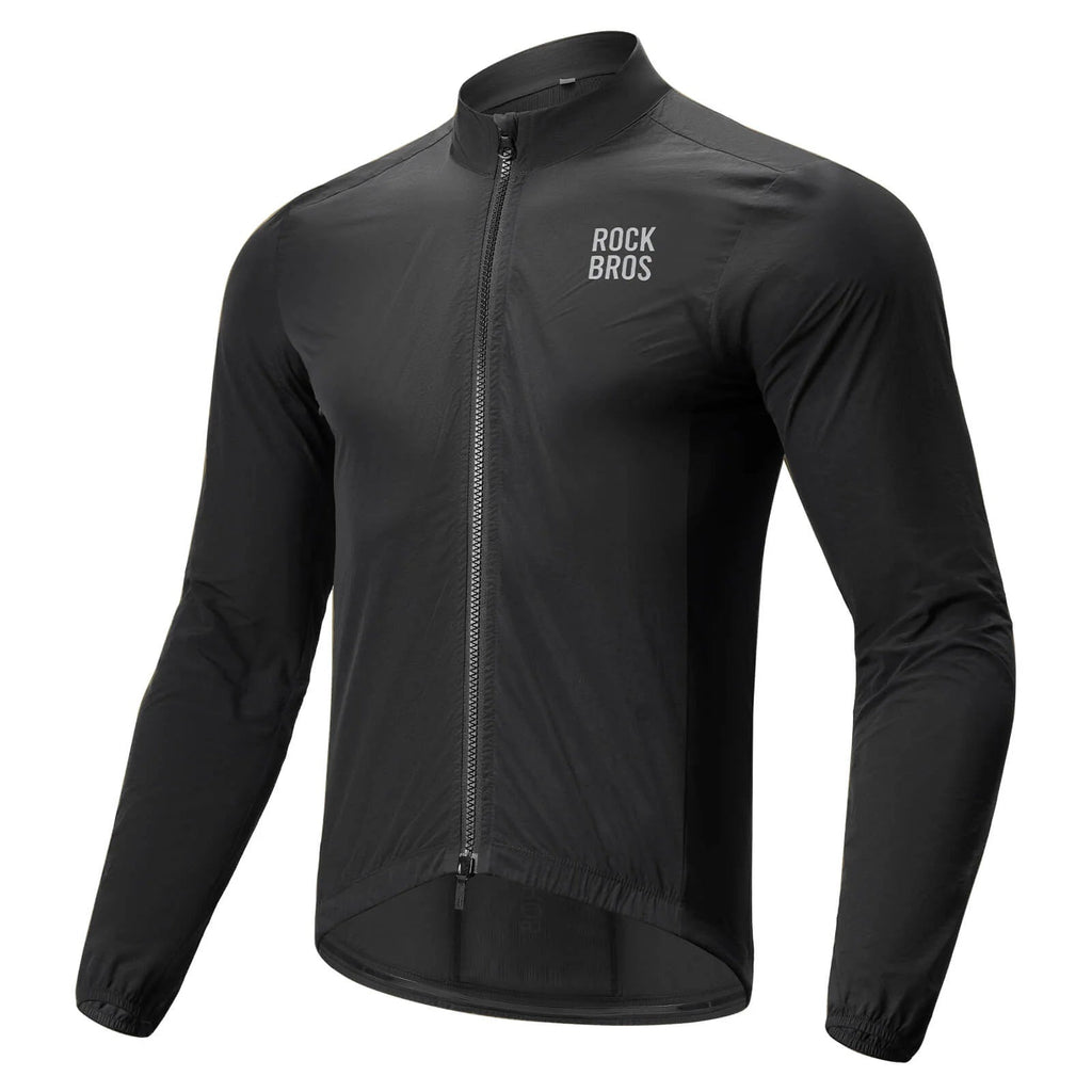 Foldable Long-Sleeve Cycling Windbreaker