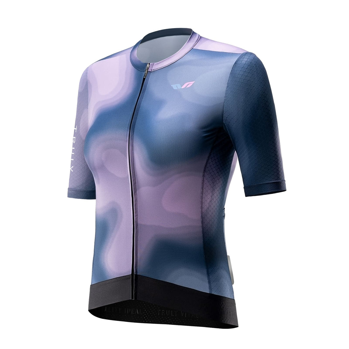 TVI Women's Breathable Short-Sleeve Cycling Jersey – Navy