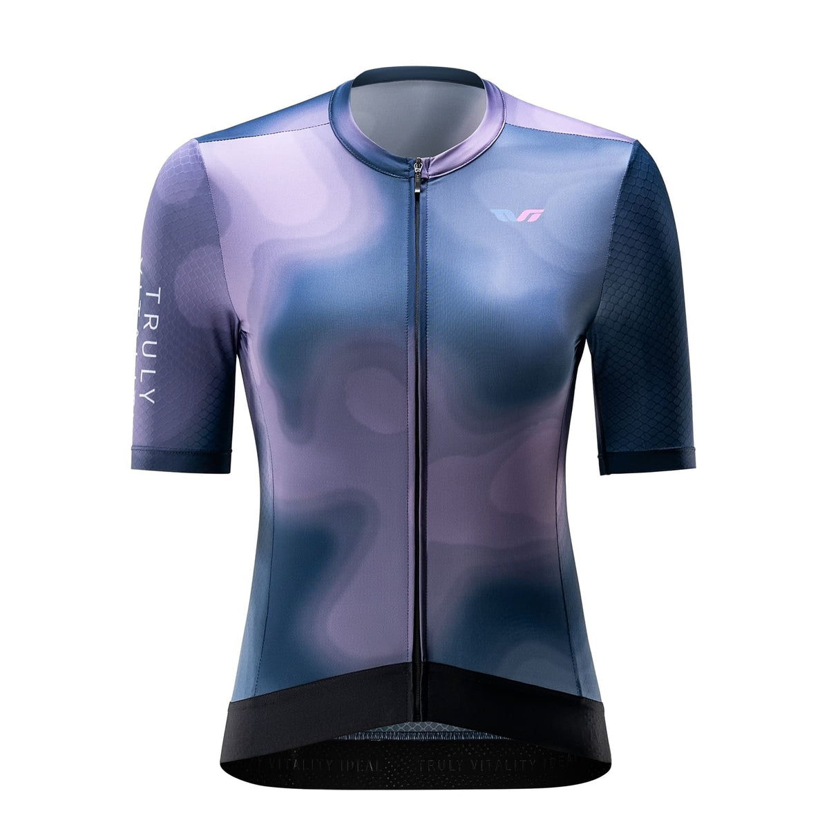 TVI Women's Breathable Short-Sleeve Cycling Jersey – Navy