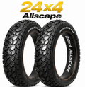 HEB ALLSCAPE Fat Tires - 24"x 4.0" (SET OF 2 Tires) Tubes Not Included.