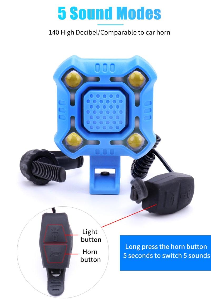 USB-Rechargeable Bike Headlight with Horn - view 10