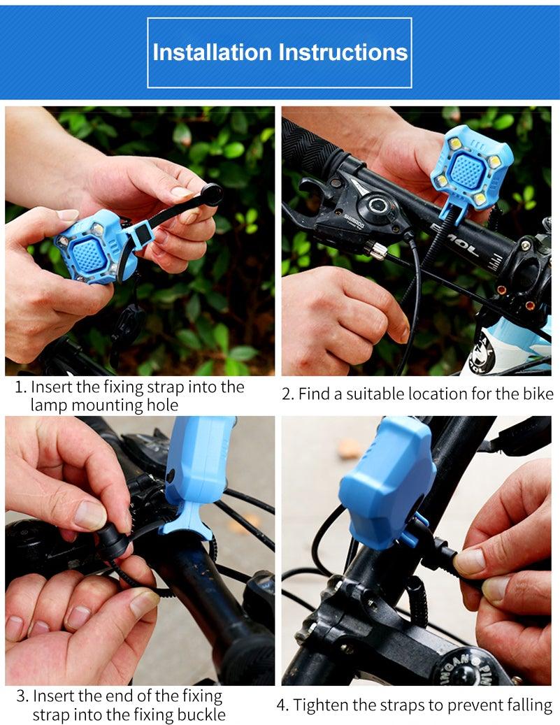 USB-Rechargeable Bike Headlight with Horn - view 14