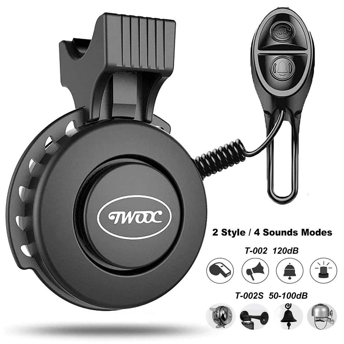 USB-Rechargeable Mini Bike Horn with 4 Modes