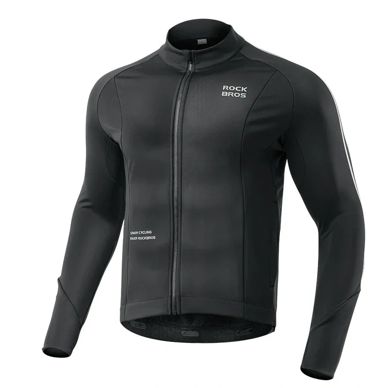 Men's Long-Sleeve Fleece Cycling Jersey