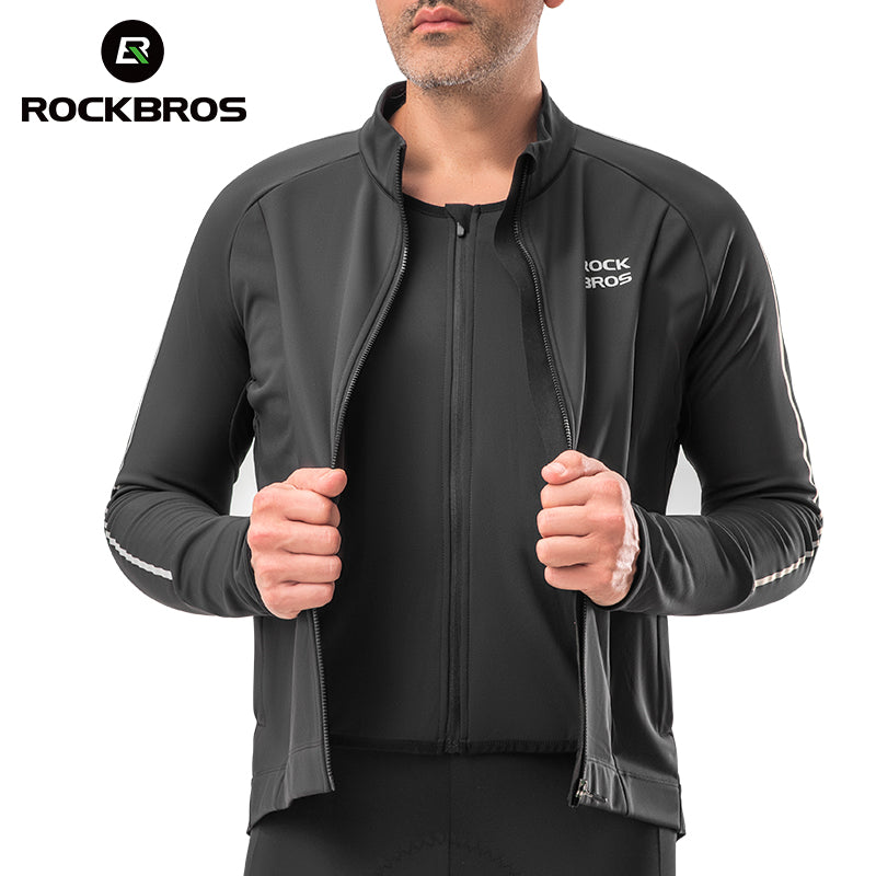 Men's Long-Sleeve Fleece Cycling Jersey