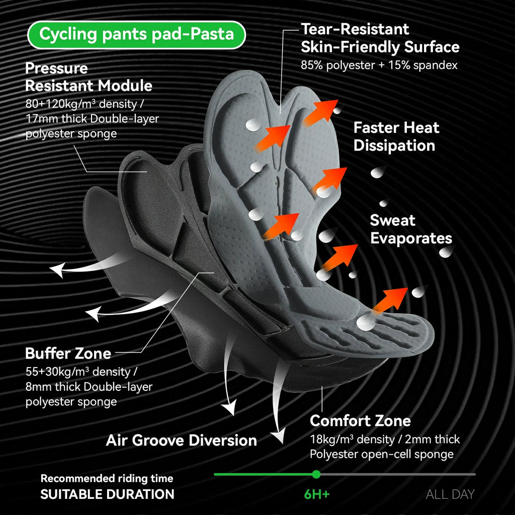ROCKBROS Pasta Men's Padded Cycling Pants
