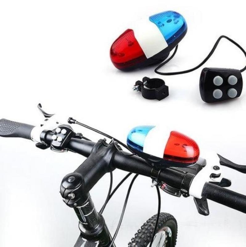 Bicycle Siren Horn with Red and Blue LED Lights
