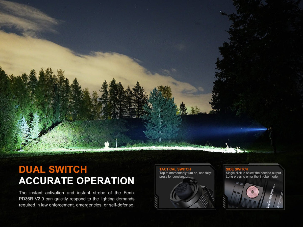 Fenix PD36R V2 Compact Rechargeable Tactical Flashlight - 1700 Lumens - view 5