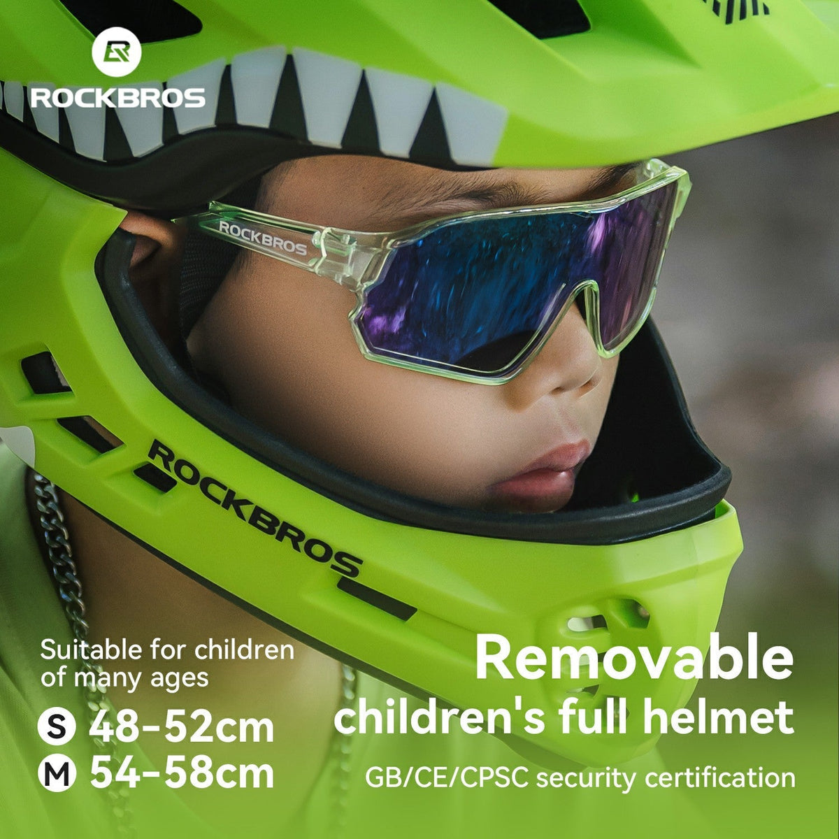 Kids' Cartoon Full-Face Bike Helmet