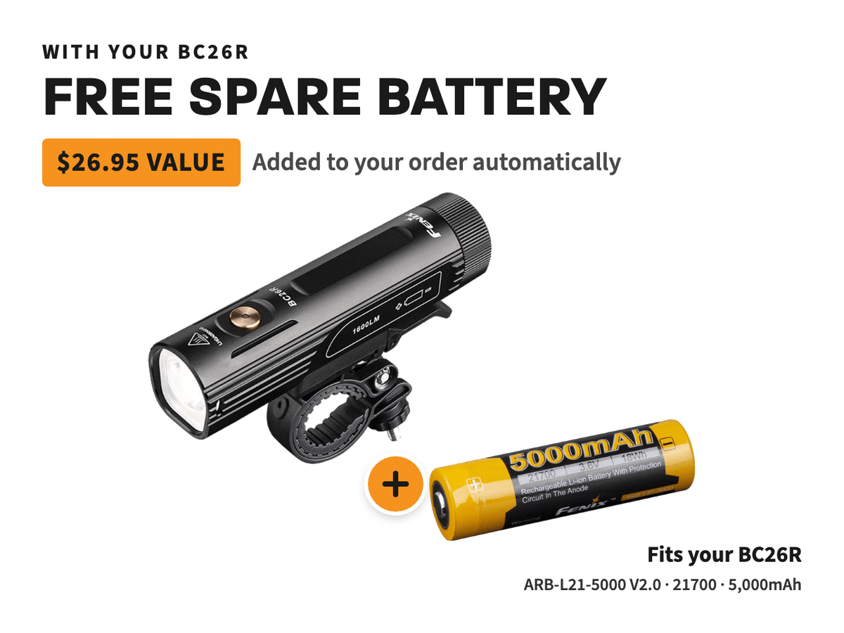 Fenix BC26R LED Bike Light - view 2