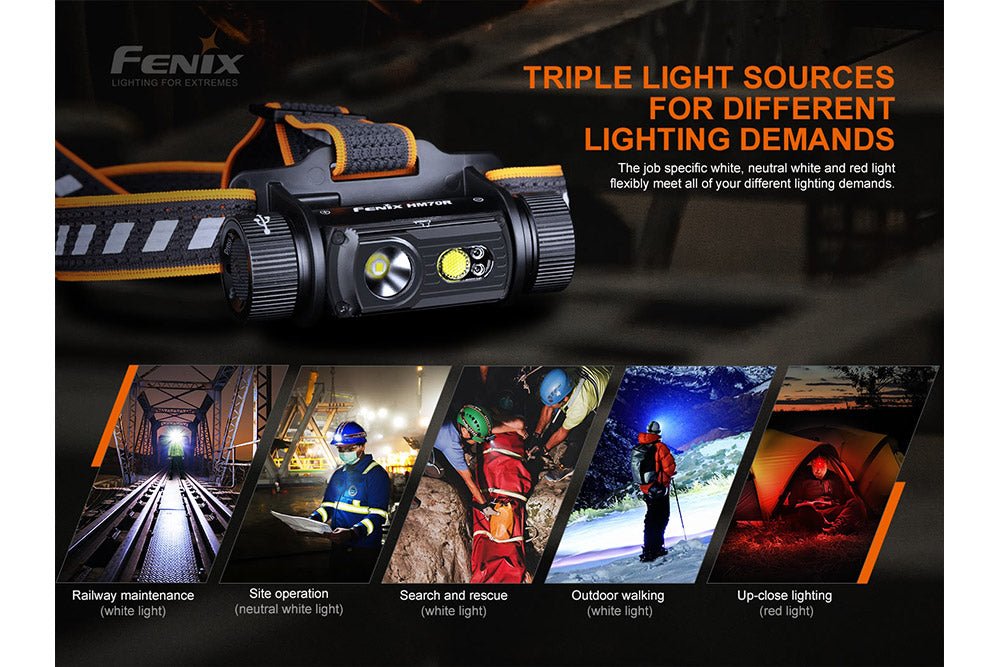 Fenix HM70R Rechargeable LED Headlamp - 1600 Lumens - view 3