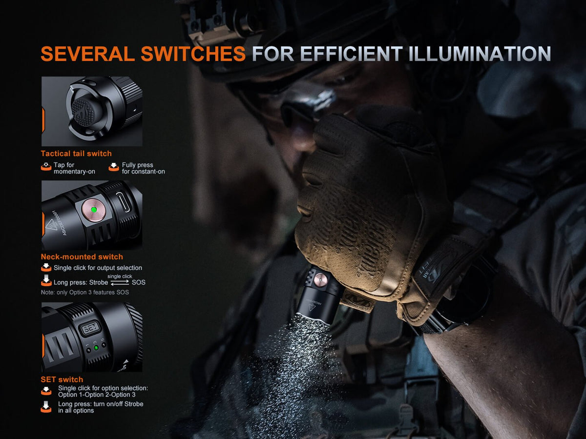 Fenix PD35R ACE Multi-mode Tactical Flashlight - view 2