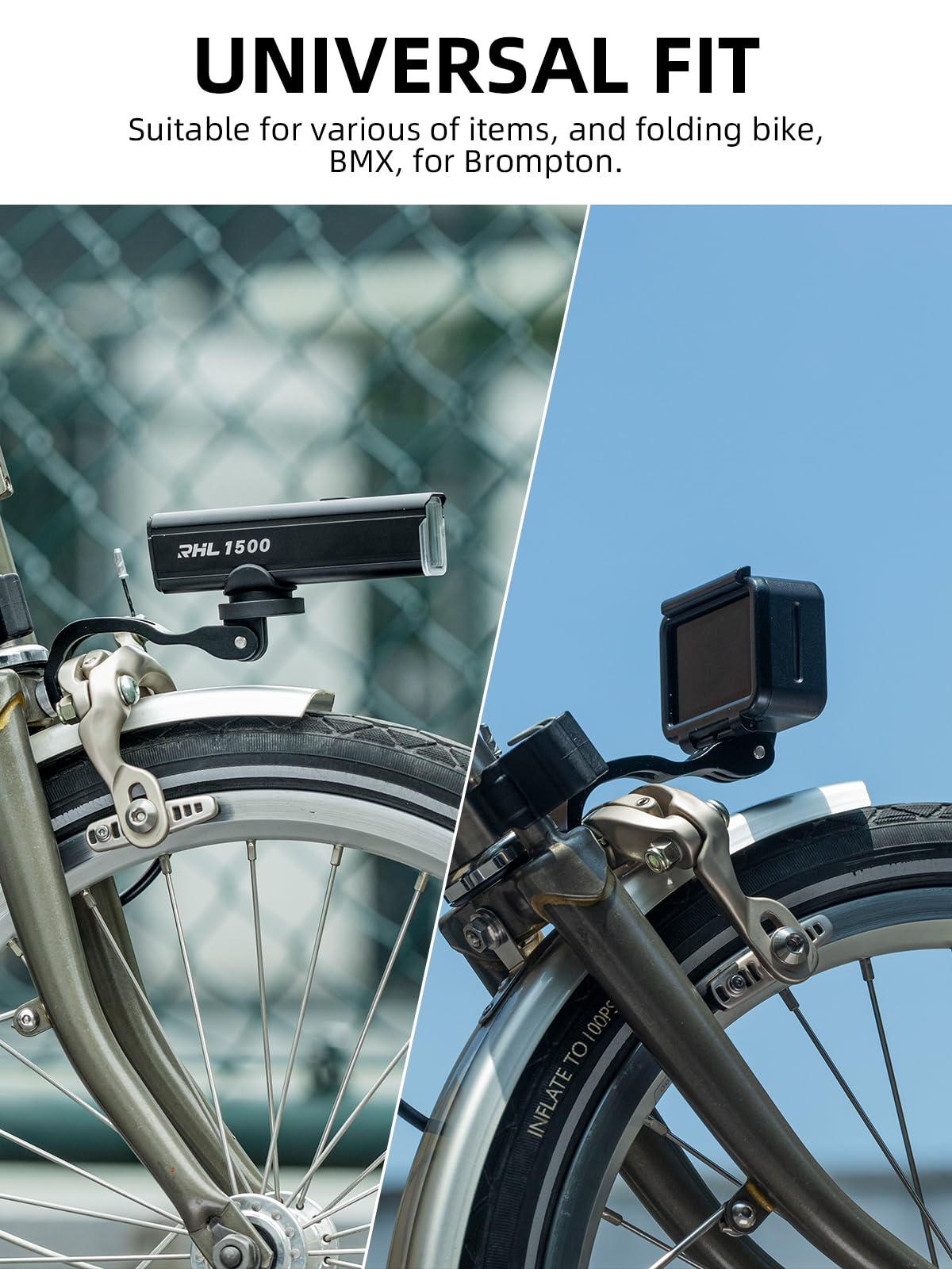 ROCKBROS Brompton-Compatible Bicycle Headlight Extender