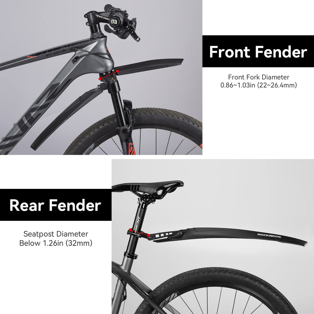 Adjustable Front & Rear MTB Mudguards