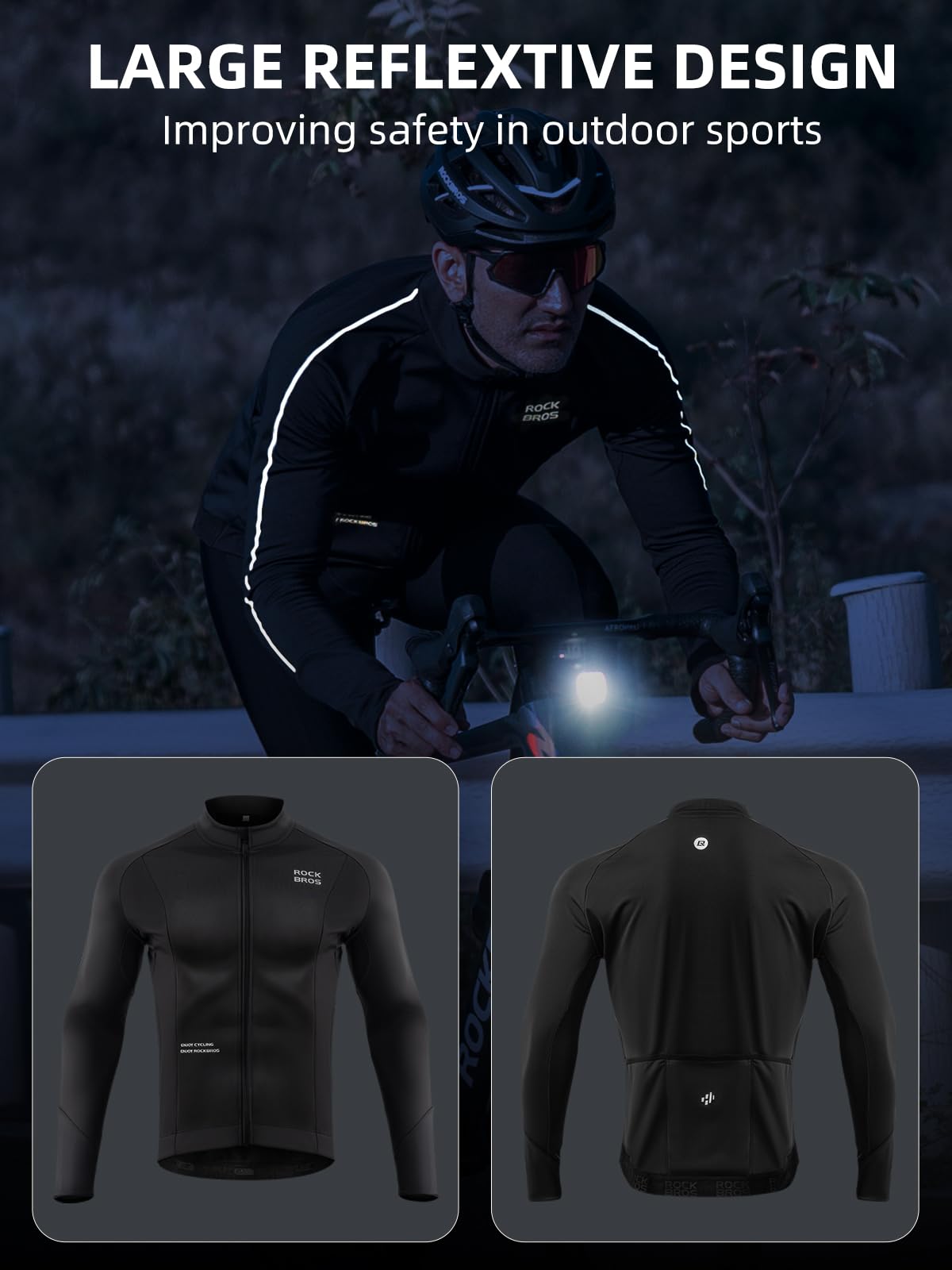ROCKBROS Men's Thermal Softshell Cycling Jacket