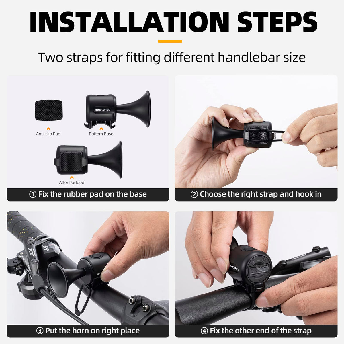 ROCKBROS Electric Bicycle Horn – 120 dB