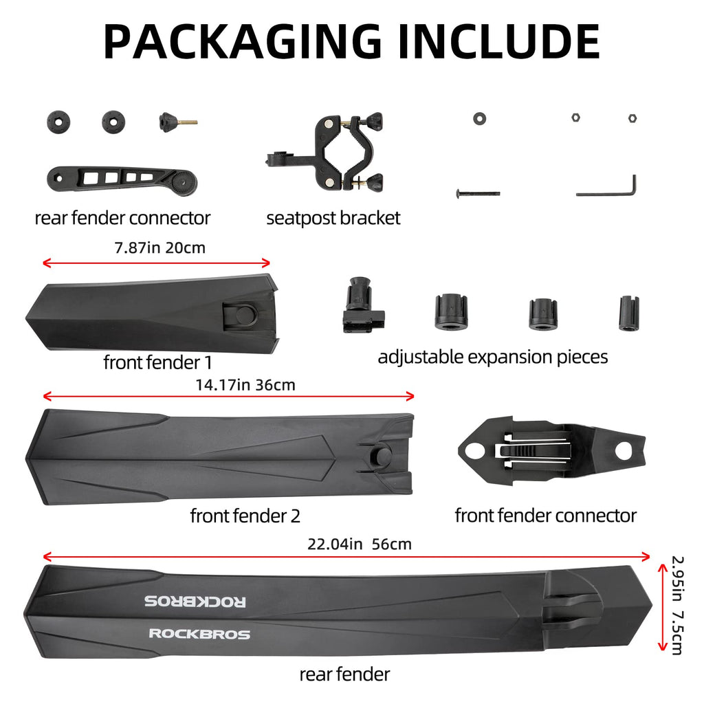 Adjustable Front & Rear MTB Mudguards