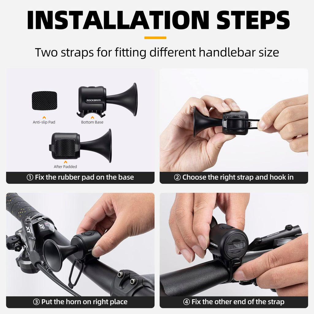 ROCKBROS Electric Bicycle Horn – 120 dB