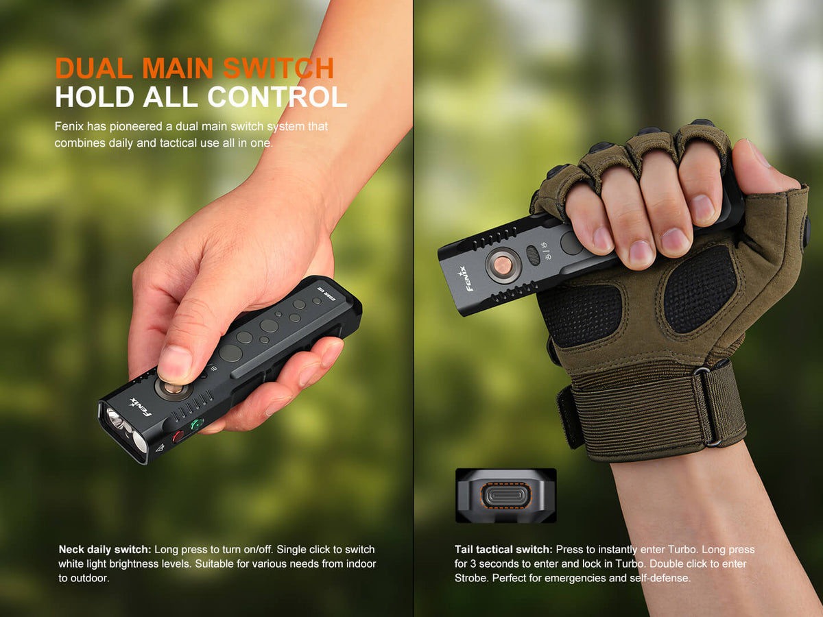 Fenix E08R UE Multi-Light EDC Flashlight With Red Light & Green Laser - view 2