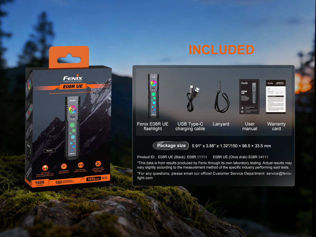 Fenix E08R UE Multi-Light EDC Flashlight With Red Light & Green Laser - view 21