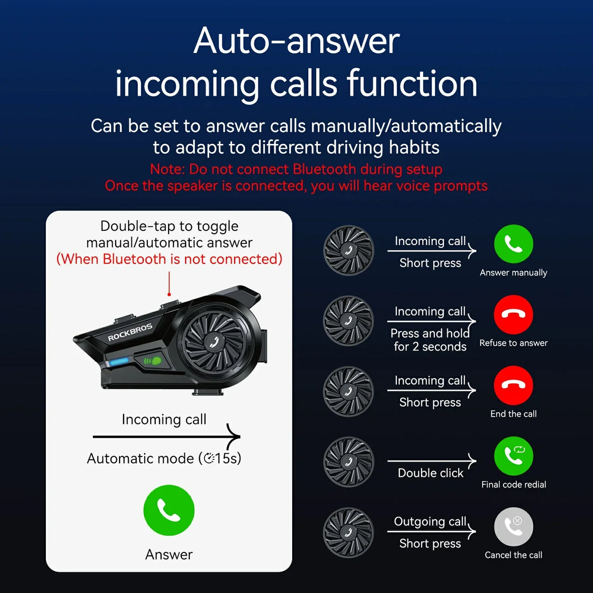 R1 Bluetooth Motorcycle Helmet Headset