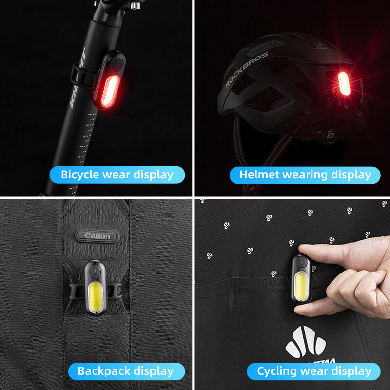 ROCKBROS Mini COB Dual-Color Bike Tail Light