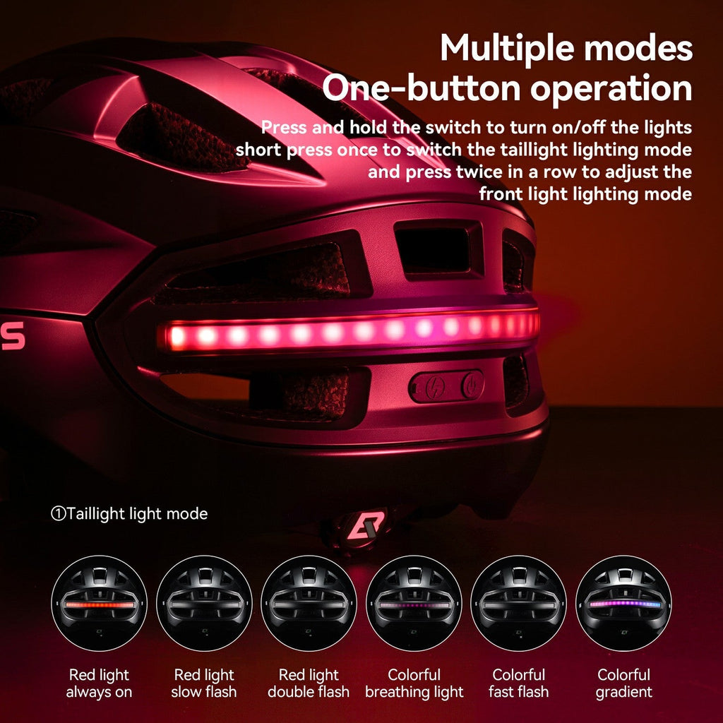 GlowGuard Smart Cycling Helmet with Remote Lights