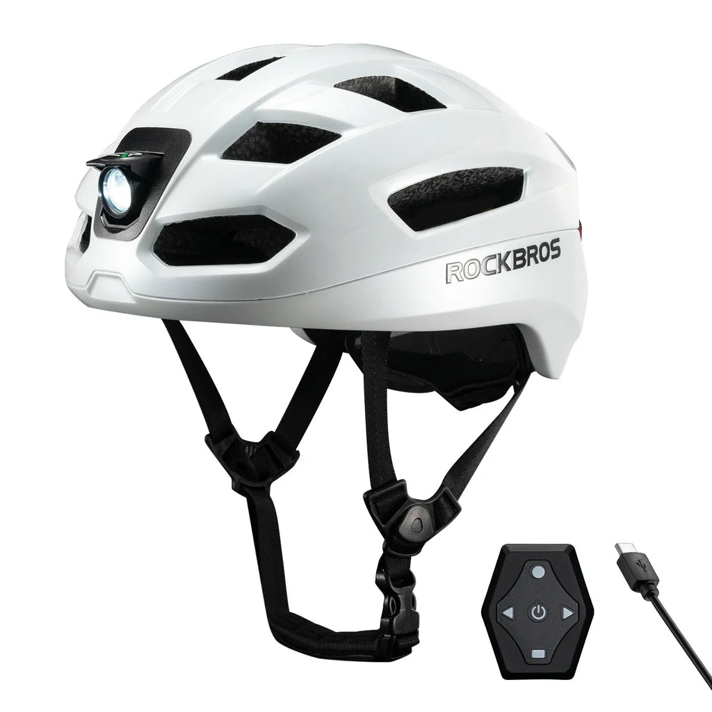 GlowGuard Smart Cycling Helmet with Remote Lights