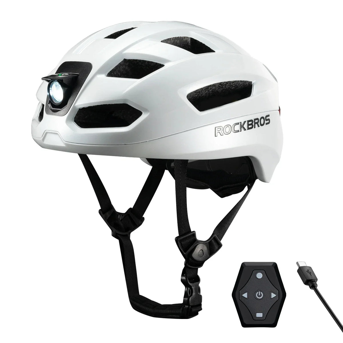 GlowGuard Smart Cycling Helmet with Remote Lights