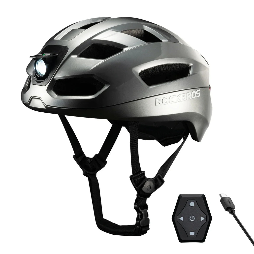 GlowGuard Smart Cycling Helmet with Remote Lights