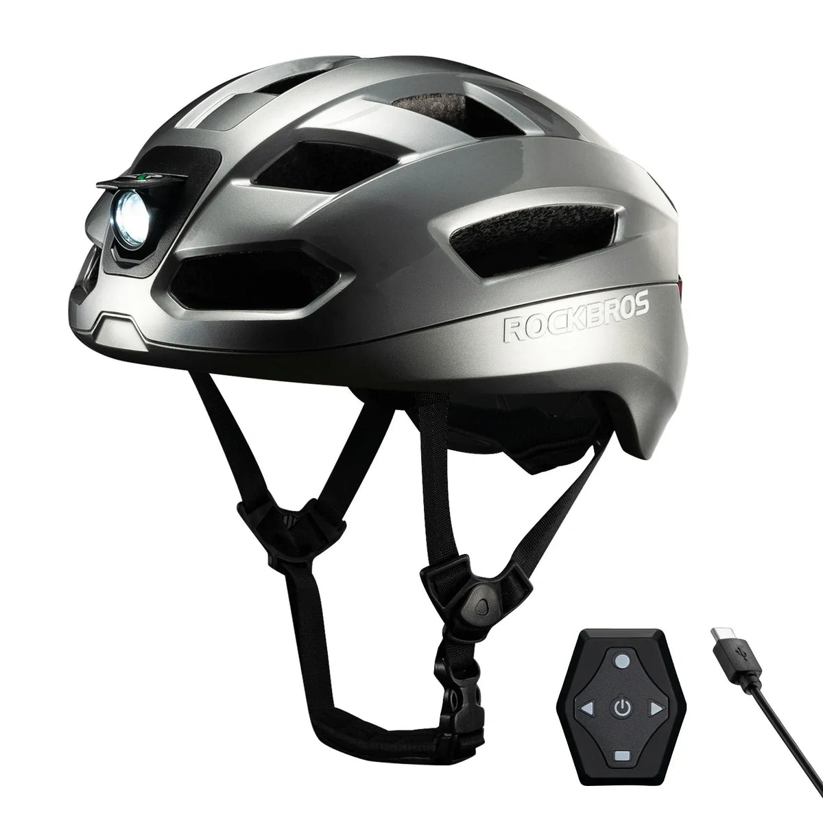 GlowGuard Smart Cycling Helmet with Remote Lights