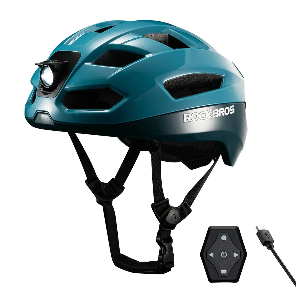 GlowGuard Smart Cycling Helmet with Remote Lights