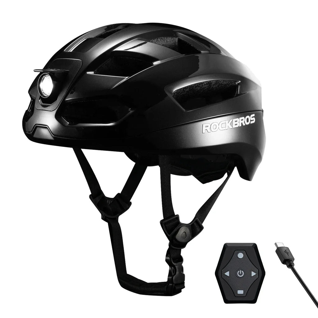 GlowGuard Smart Cycling Helmet with Remote Lights