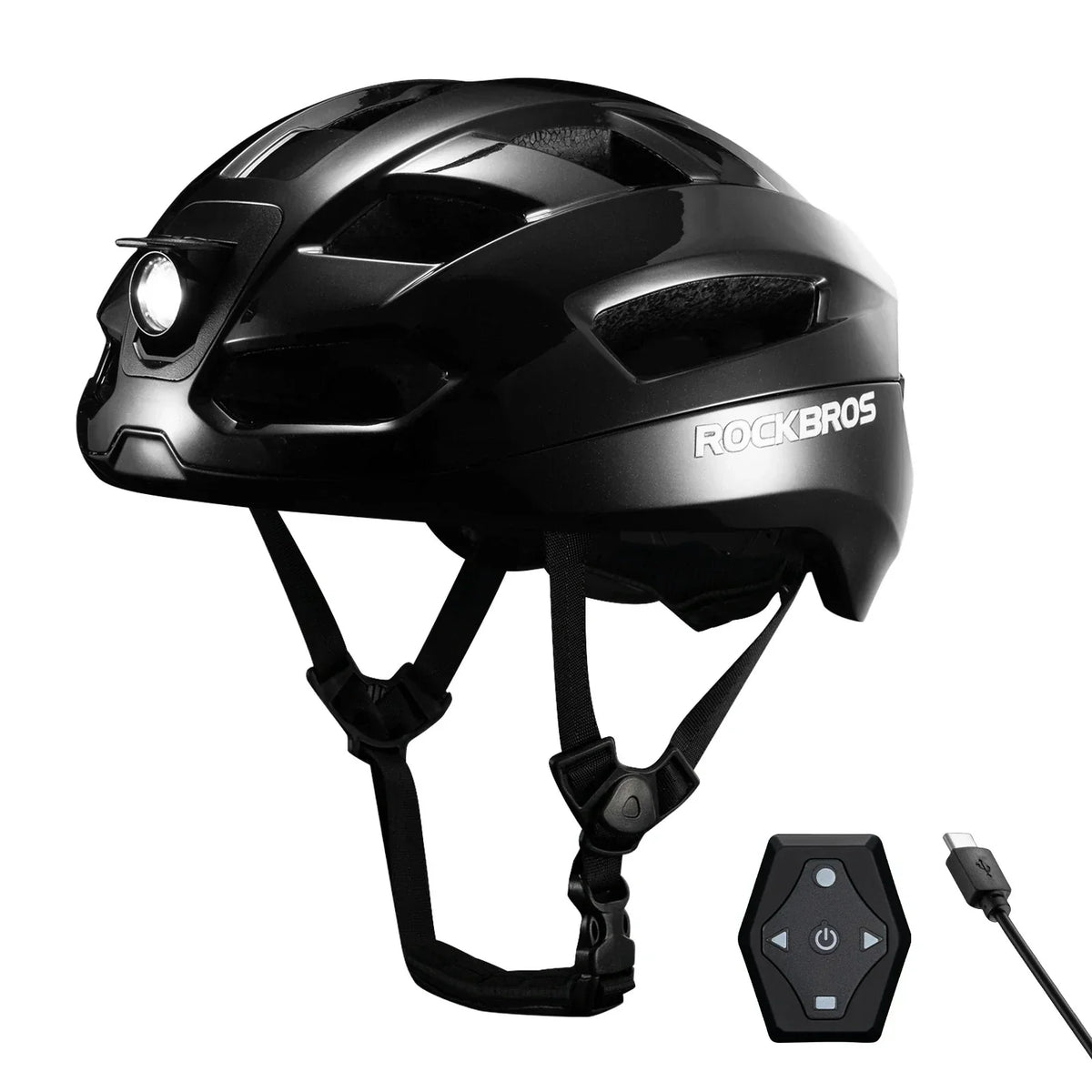 GlowGuard Smart Cycling Helmet with Remote Lights