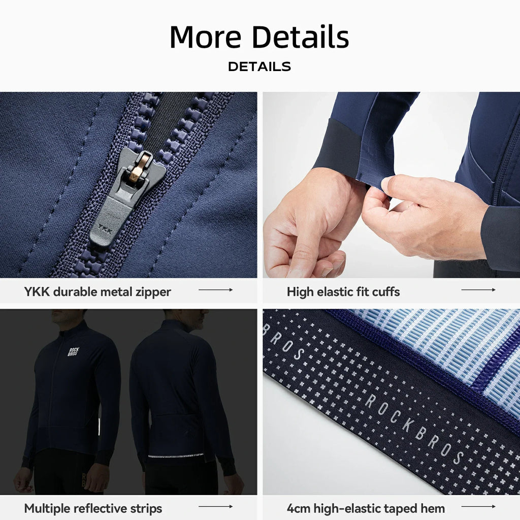Double-Layer Fleece Winter Cycling Jacket