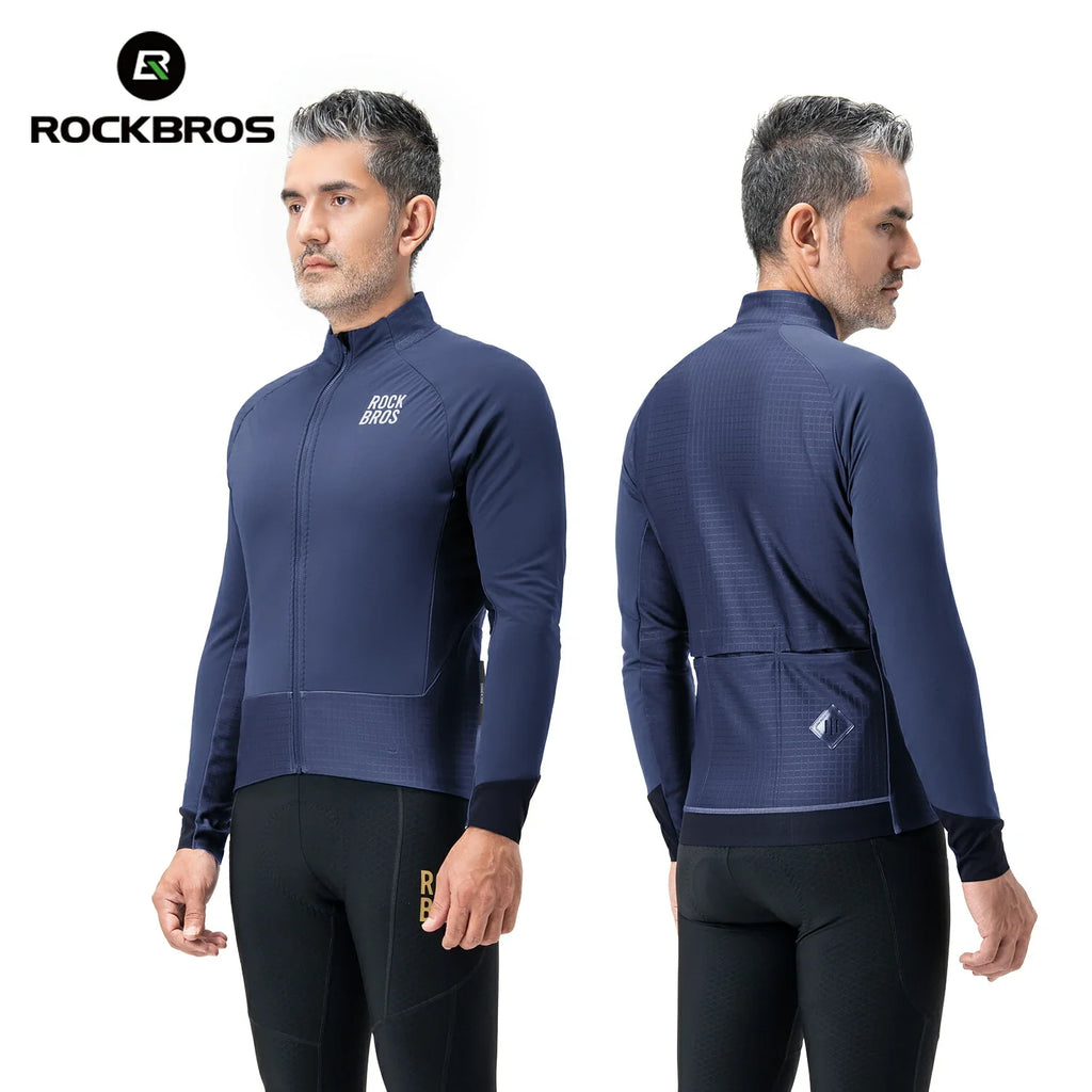 Double-Layer Fleece Winter Cycling Jacket