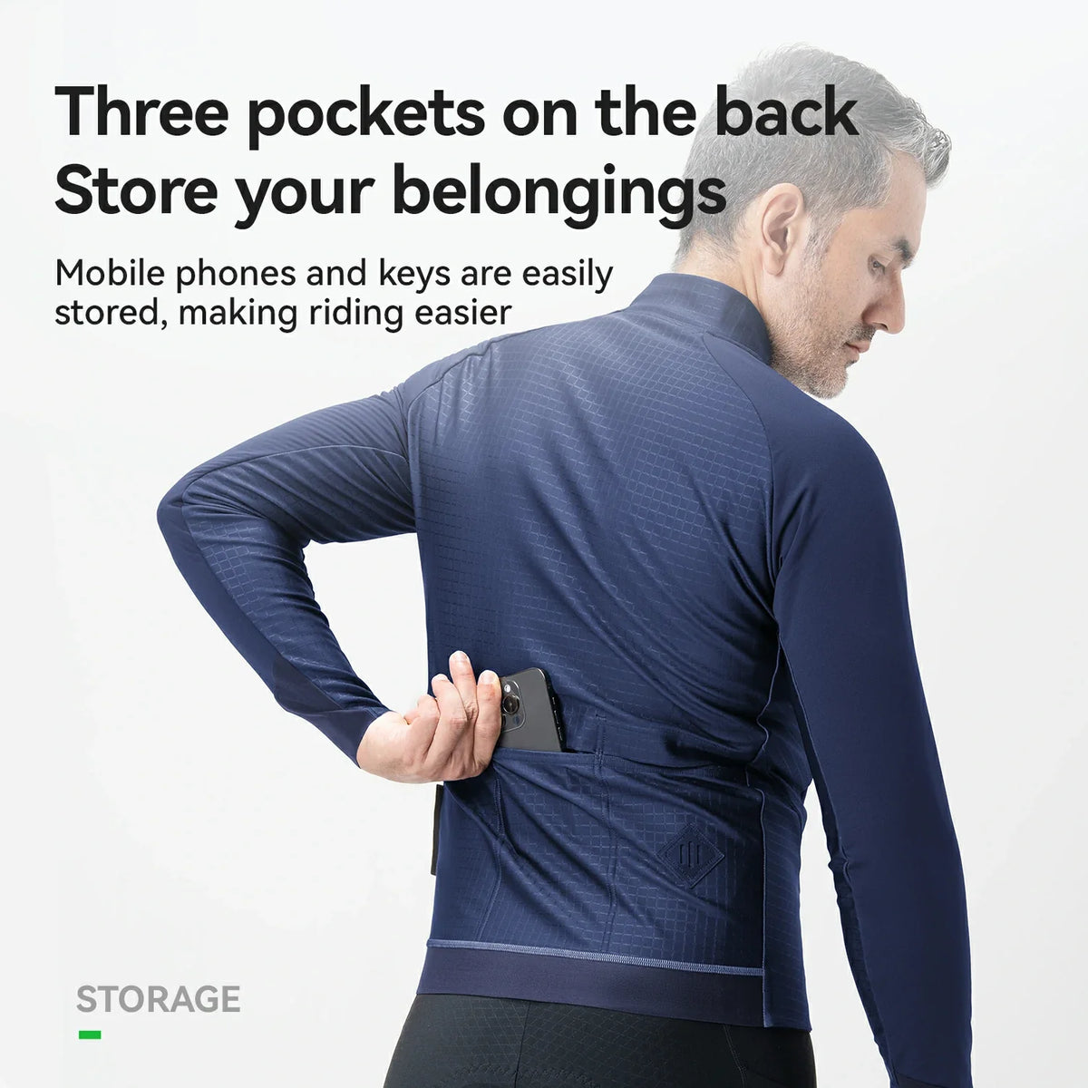 Double-Layer Fleece Winter Cycling Jacket